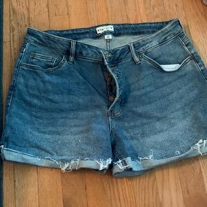 Ava and viv denim button fly shorts